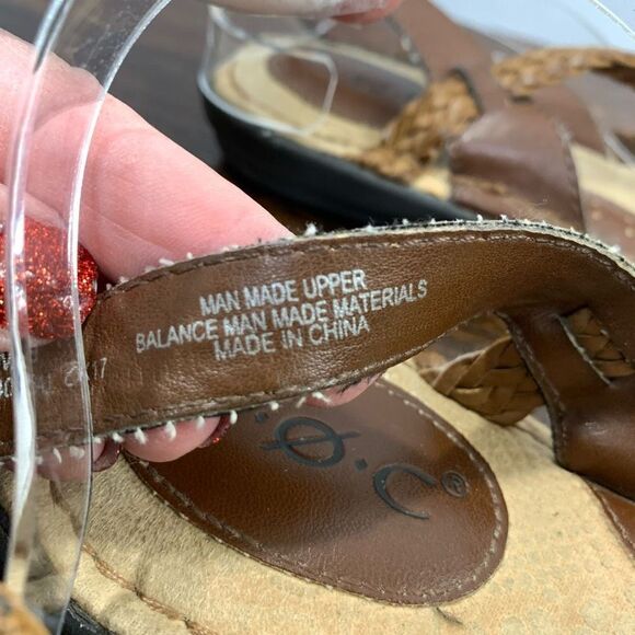 b.o.c Brown Woven Sandal Size 9 - Picture 6 of 7